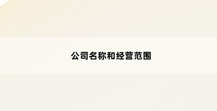 公司名称和经营范围（上海注册公司资料）